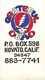 1966 Original Grateful Dead Business Card Novato California Steal Your Face Rare