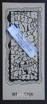 1967 Rare! Large Ticket Aor-3.46 Grateful Dead & Doors Earl Warren Santa Barbara