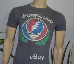 1976 GRATEFUL DEAD vtg rock concert tour t-shirt (S) Rare 1970's Jerry Garcia