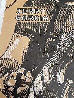 1981 Grateful Dead Jerry Garcia RARE Poster K Chilis Rock Roll Original Vtg