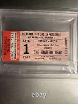 1982 Grateful Dead Ticket Very Rare- PSA 5 Slab Oklahoma City, Ok 8-1-82