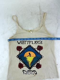 1984 Grateful Dead Womens Lace Tanktop Ventura Dead Dancing Bear. RARE! Sz L