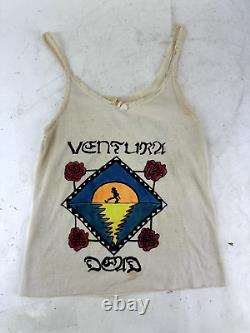 1984 Grateful Dead Womens Lace Tanktop Ventura Dead Dancing Bear. RARE! Sz L