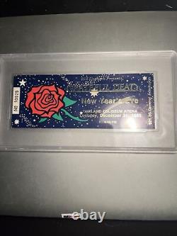 1985 Grateful Dead Ticket 12/31 New Years Eve PSA Graded Oakland Coliseum Rare