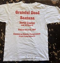 1987 Grateful Dead Shirt M/L SANTANA GDM SKULL ROSES RARE HTF VINTAGE