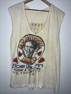 1987 Misprint GRATEFUL DEAD Bob Dylan Alone & Together US Tour Shirt, RARE Sz L
