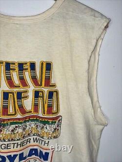 1987 Misprint GRATEFUL DEAD Bob Dylan Alone & Together US Tour Shirt, RARE Sz L