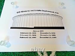 1989 RARE Greatful Dead + GD history 1977 1989 Inglewood CA LA POSTER PRINT