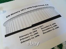 1989 RARE Greatful Dead + GD history 1977 1989 Inglewood CA LA POSTER PRINT