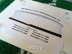 1989 RARE Greatful Dead + GD history 1977 1989 Inglewood CA LA POSTER PRINT