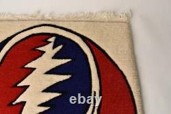 1990s Grateful Dead Steal Your Face Tibet Wool Rug Carpet Rare Owsley Lot Shirt