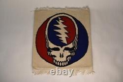 1990s Grateful Dead Steal Your Face Tibet Wool Rug Carpet Rare Owsley Lot Shirt