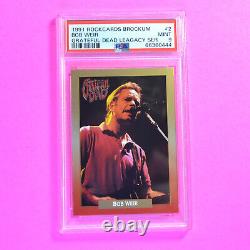 1991 RockCards Brockum GRATEFUL DEAD LEGACY #2 BOB WEIR, PSA 9 MINT Rare