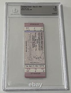 1994 Grateful Dead Full Ticket Rare Boston Garden Concert 09/27/94 BGS 8
