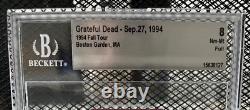 1994 Grateful Dead Full Ticket Rare Boston Garden Concert 09/27/94 BGS 8