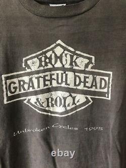 1995 Grateful Dead Harley Davidson Unbroken Cycles Tour RARE XL Concert Tour