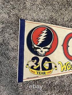 1996 30 Years Of The Grateful Dead Pennant Vintage Club Dead Rare