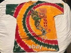 1996 Lithuania Olympic Basketball Tie Dye Shirt Sz. XL Grateful Dead RARE