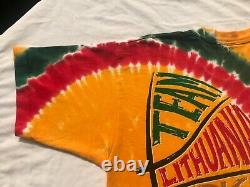 1996 Lithuania Olympic Basketball Tie Dye Shirt Sz. XL Grateful Dead RARE