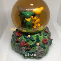 1999 Official Dead Bear Big Size Snow Globe With Music Box Rare Retro Interior