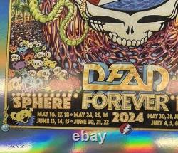 2024 Dead And Company Sphere Las Vegas AJ Masthay Foil Poster Sooooooooo RARE