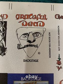 32 Uncut Grateful Dead Backstage Pass From 1993 Rare. Shoreline Chicago Buckeye