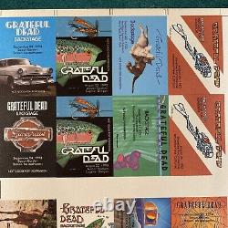 32 Uncut Grateful Dead Backstage Pass Full Sheet 1993 Rare. Anthony Reonegro