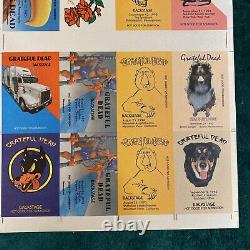 32 Uncut Grateful Dead Backstage Pass Full Sheet 1993 Rare. Anthony Reonegro