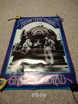 90s Grateful Dead Vintage 1990 Brockum Band Tour Hippy Art Ridin That Train Rare