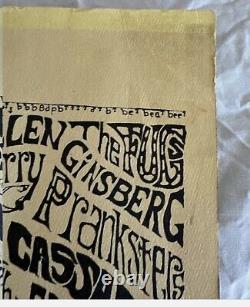 Acid Test Poster Merry Pranksters Grateful Dead Neal Cassidy RARE Kesey 1980s