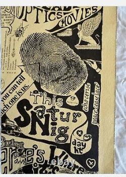 Acid Test Poster Merry Pranksters Grateful Dead Neal Cassidy RARE Kesey 1980s