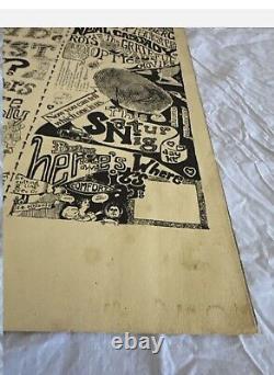 Acid Test Poster Merry Pranksters Grateful Dead Neal Cassidy RARE Kesey 1980s