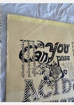 Acid Test Poster Merry Pranksters Grateful Dead Neal Cassidy RARE Kesey 1980s