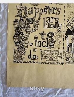Acid Test Poster Merry Pranksters Grateful Dead Neal Cassidy RARE Kesey 1980s