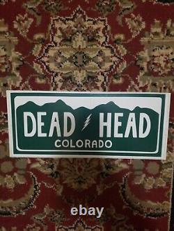 BIG Vintage 1989 Grateful Dead (Colorado Plate) Bumper Sticker Rare! (11.5×5 in)