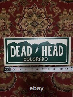 BIG Vintage 1989 Grateful Dead (Colorado Plate) Bumper Sticker Rare! (11.5×5 in)