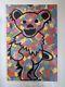 Dancing Bear Grateful Dead Handmade Painting 3'x2' Colorful Wall Decor Rare Find