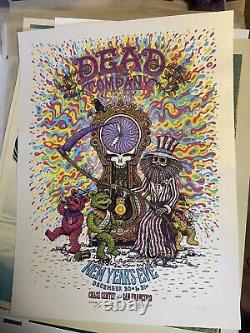 Dead And COMPANY Poster San Fransisco CA New Years Spusta Signed #ed /750 Rare