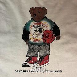 Dead Bear By Mattingly Packman Shirt Adult Extra Large White Grateful Dead RARE