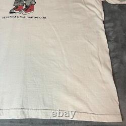 Dead Bear By Mattingly Packman Shirt Adult Extra Large White Grateful Dead RARE