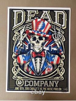Dead & Co Grateful dead screen print 2016 Charlotte signed# Sgarbossa 18x24 Rare