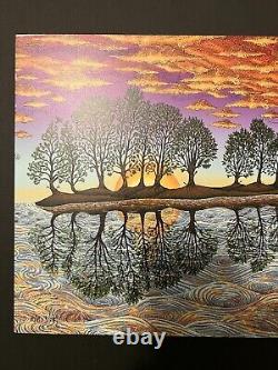 EMEK Guitar Island print on wood PP #/25 rare signed not sperry pearl jam poster