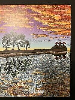 EMEK Guitar Island print on wood PP #/25 rare signed not sperry pearl jam poster