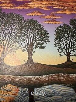 EMEK Guitar Island print on wood PP #/25 rare signed not sperry pearl jam poster