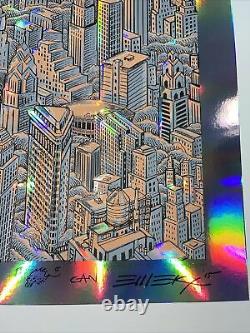 Emek Foo Fighters Citi Field Nyc Rare Foil Variant Poster Print 2015 Dave Grohl