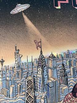 Emek Foo Fighters Citi Field Nyc Rare Foil Variant Poster Print 2015 Dave Grohl