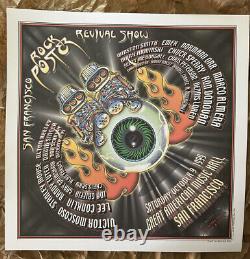 Emek Poster SIGNED Print 1999 revival 1st Hot Rod Eyeball Rare Not Grateful Dead