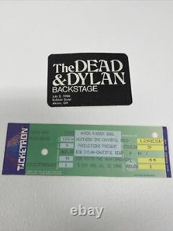 Extremely Rare GRATEFUL DEAD/BOB DYLAN 1986 Backstage Pass & Ticket Rubber Bowl