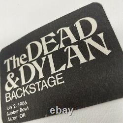 Extremely Rare GRATEFUL DEAD/BOB DYLAN 1986 Backstage Pass & Ticket Rubber Bowl