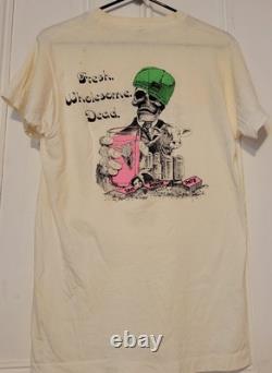 Extremely Rare Vintage T Shirt Skeleton ski dead grateful Dead 1987 Size L